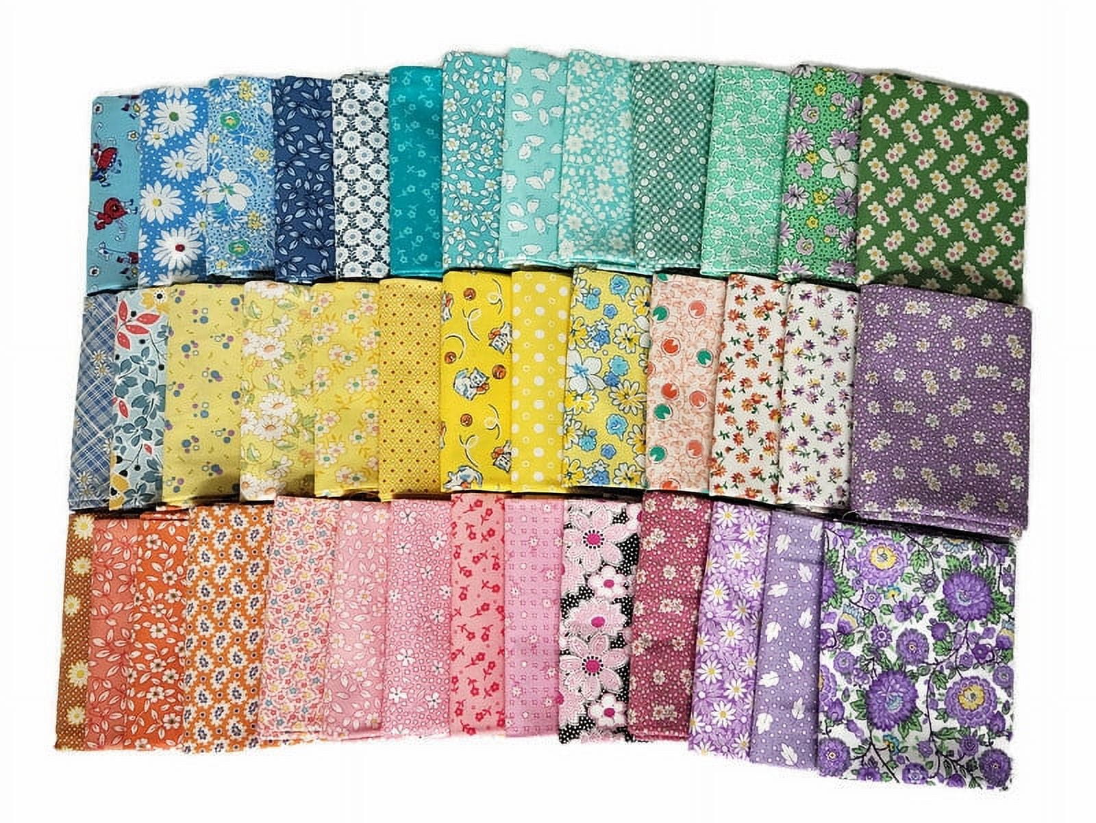 Field's Fabrics 10" Cotton Floral Depression Era Sewing & Craft Fabric 10 Piece Pre-cut, Assorted