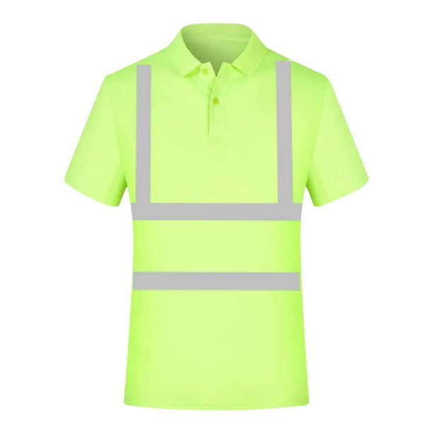 Camisas de Manga Corta de los Hombres Color Sólido Reflectante Ligero Transpirable Botón de la Camisa de Solapa Fácil, Girar Abajo Cuello Superior