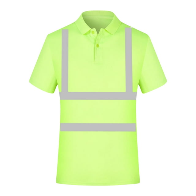 High Visibility Short Sleeve Reflective Safety T-Shirt, Lightweight Breathable Hi Vis Shirt,Construction Work Wear for Men Women