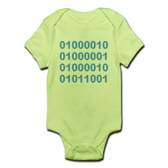 CafePress - BABY In Binary Code Body Suit - Baby Light Bodysuit