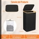 thumbnail image 5 of Cesto Para la Ropa con Tapa, 100L Cesto Ropa Sucia con 1 Bolsa Extraíble, Cesto de Almacenamiento de Ropa para Lavar Y Guardar Ropa, Adecuado para Baños, Salas de Estar, Dormitorios, Lavaderos (2 PCS), 5 of 7