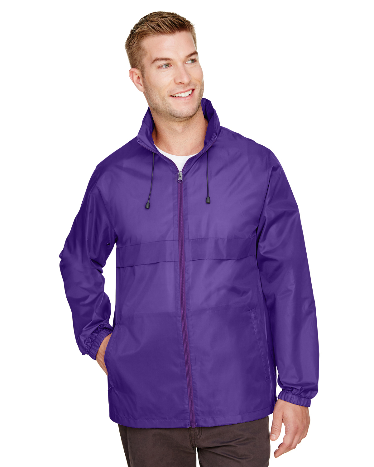 Team 365, The Adult Zone Protect Lightweight Jacket - SPORT PURPLE - XL - image 1 of 2