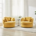 thumbnail image 2 of JURANYAZHU Oversized Swivel Accent Chair Chenille Fabric Ideal for Bedrooms, Living Rooms, and Study Room,Yellow, 2 of 6