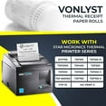 Vonlyst Receipt Paper Roll 3 1/8 x 230 for Square Register and Square