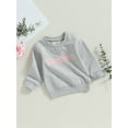 thumbnail image 3 of Bagilaanoe Toddler Baby Girl Casual Sweatshirt Long Sleeve Letter Print Pullover 6M 12M 18M 24M 3T 4T Kids Fall Loose Tee Tops, 3 of 8