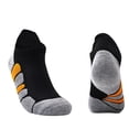 thumbnail image 4 of Yigetop Running Compression Socks Daily Leisure Simple Solid Color Towel Bottom Thickened Cushioning Sweat Absorption and Breathable Running Short Socks Workout Socks Men Black One Size, 4 of 4