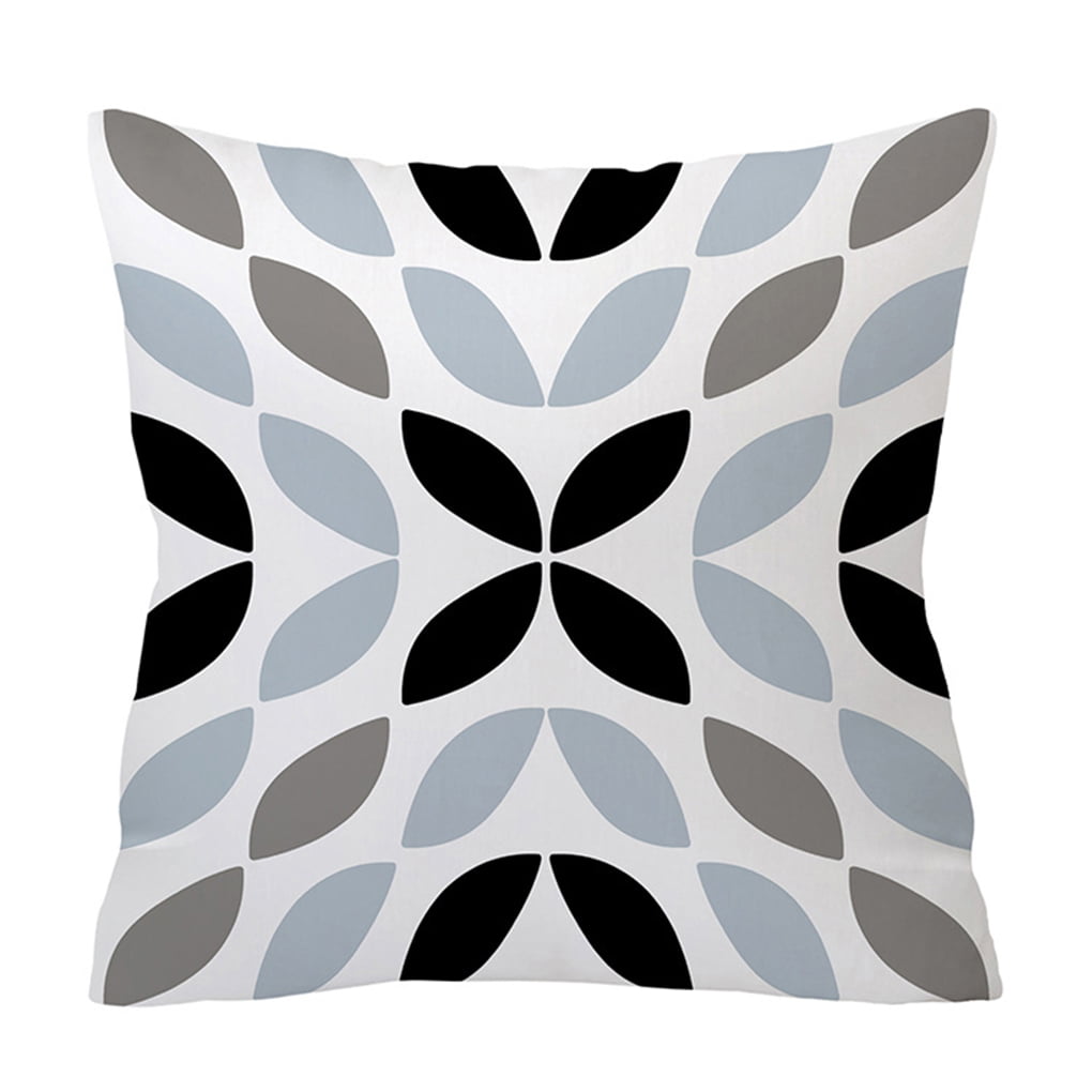 18'' PeachSkin Velvet Geometric Pattern Sofa Car Cushion Cover Throw Pillow Case 