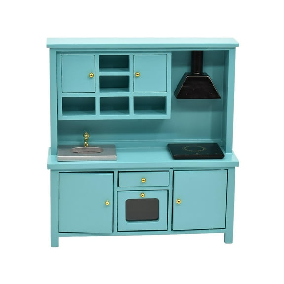 hengtong 1:12 Dollhouse Furniture Dollhouse Kitchen Supplies Simulation Wood Mini Cabinet