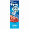 thumbnail image 1 of Ziploc® Slider Freezer Bags with Power Seal Technology, Medium, 15 Bags, 1 of 4
