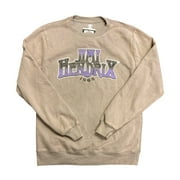 Licensed Men's Graphic Fleece Crew Long Sleeve Pullover Sweatshirt (Jimi Hendrix, S)