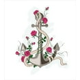 thumbnail image 3 of Ambesonne Rose Duvet Cover Set, Romantic Sea Anchor, 2-Calking, Hot Pink Green Taupe, 3 of 7
