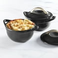 thumbnail image 4 of Cravings By Chrissy Teigen 2 Piece 4.7 Inch Enameled Cast Iron Mini Casserole Set in Gray, 4 of 4