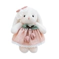 thumbnail image 4 of Bunny Stuffed Animal Doll with Removable Clothes Outfit,11'' /13.5'' Giant Stuffed Easter Bunny Rabbit ,Cute Plush Rabbit Dress Up Doll Gift for Easter Decor, 4 of 9