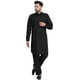 SKAVIJ Hommes Kurta Pyjama Mis Pathani Style Indien Robe Décontractée Black XL – image 1 sur 6