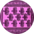 thumbnail image 1 of Ahgly Company Indoor Round Oriental Pink Industrial Area Rugs, 6' Round, 1 of 4