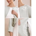 thumbnail image 5 of DARING DIVA Women's 3/4 Sleeves Flower Decor Open Front Formal Bolero S Light Grey, 5 of 6