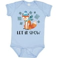 thumbnail image 3 of Inktastic Let it Snow Cute Orange Fox in Hat and Scarf Boys or Girls Baby Bodysuit, 3 of 5