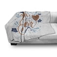 thumbnail image 3 of Beach Saying Soft Flannel Fleece Throw Blanket, Smooth SeNever Made Skillful Sailor Phrase, Cozy Plush for Indoor and Outdoor Use, 50" x 60", Cinnamon Night Blue, by Ambesonne, 3 of 6