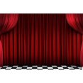 thumbnail image 1 of EREHome Tissu Polyester 7x5ft Rouge Velours Scène Rideaux Toile de Fond Théâtre Scène Photographie Fond Enfant Garçon Fille Enfant Adulte Portrait Fête Fête Concert Danse Photo Studio Accessoires Vidéo Drape, 1 of 2