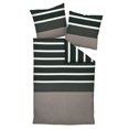 thumbnail image 1 of Janine Linge de Lit 2 Pcs - satin maco, Coton, Brun à Rayures 135x200 cm, 1 of 3
