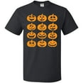 thumbnail image 3 of Inktastic Halloween Pumpkin Faces Orange T-Shirt, 3 of 5