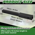 thumbnail image 2 of 18 inch Hitch Extender Trailer Hitch Extension with Anti Rattle Tightener Rack for 2 Inch Receiver Tube Extender Receiver for Trailer Truck Cargo Carriers, 2 of 5
