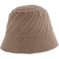 thumbnail image 4 of CoCopeaunts Small Bucket Hat Ladies Foldable Fashion Soft Solid Color Twill Crochet Women Girl Knit Hat Winter Thick Keep Warm, 4 of 8