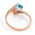 thumbnail image 3 of Galaxy Gold 14K Solid Gold Natural Blue Topaz Heart-Shaped Ring for Women - Rose Gold Fine Jewelry, 3 of 3