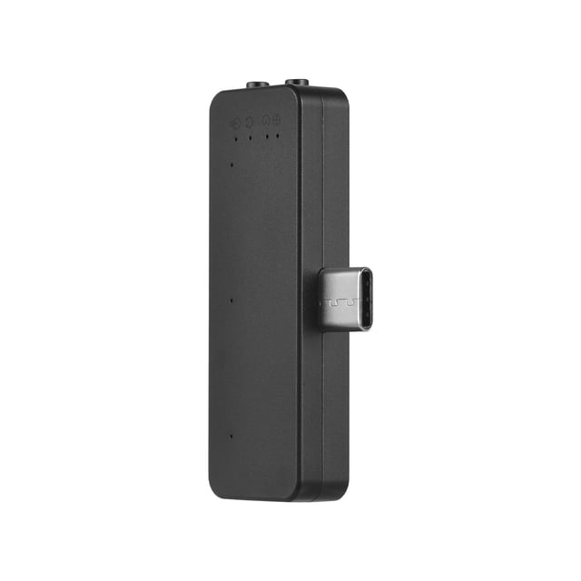 Mistaha Microphone Sans Fil Type-C Omnidirectionnel avec Ramassage de Son à 360°, Micro à Triple Réduction de Bruit, Plug and Play - Noir M10