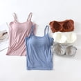 thumbnail image 2 of Camiseta sin mangas con sujetador informal suave y acolchado para mujer, camiseta sin mangas con tirantes finos, camisola para mujer con sujetador incorporado, novedad de 2024, 2 of 5
