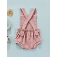 thumbnail image 4 of Qmyliery Baby Sleeveless Romper, Cute Solid Color Backless Strap Bodysuit Casual, 4 of 9
