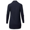 thumbnail image 2 of FashionOutfit Women's Casual Solid Long Sleeves Open Front Raglan Long-Line Soft Sweater Viscose Knit, 2 of 5