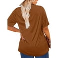 thumbnail image 6 of XCHQRTI Pumpkin Plus Size Women Tshirt Its Fall Yall Thanksgiving Short Sleeve Graphic Tees, 6 of 8