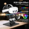 thumbnail image 3 of Station de Recharge Compatible avec Meta Quest 2/ Quest 3/Quest 3S/Quest Pro, Support Vertical de Recharge RVB, Accessoires avec Réglage de la Luminosité et 14 Effets Lumineux, Port de Recharge USB‐C, 3 of 6