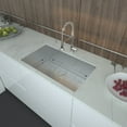 thumbnail image 2 of Izzovium 32 Inch Undermount Stainless Steel Kitchen Sink, 16 Gauge 9 Inch Deep Single Bowl Sink with Brushed Nickel Finish, 32"x19"x9" for Durable & Quiet Cooking, 2 of 7