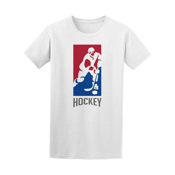Ice Hockey Player Red Blue T-Shirt Men -Image by Shutterstock, Male x-Large