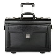 Bond Street Leather Catalog/Computer Case on Wheels - Notebook carrying case - 17.3" - black