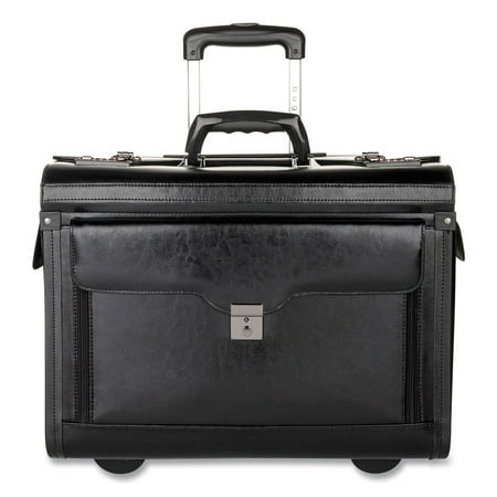 Bond Street Leather Catalog/Computer Case on Wheels - Notebook carrying case - 17.3" - black