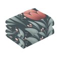 thumbnail image 2 of Elegant Floral Design Set of 2 Pure Cotton Towels, 16'' x 28'', Highly Absorbent and Soft, 2 of 8