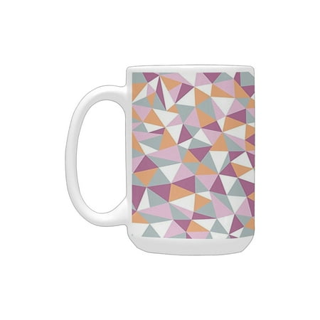 

Geometric Decor Collection Mosaic Endless Pattern Tile Simplicity Continuity Texture Effect Print Li Ceramic Mug (15 OZ) (Made In USA)