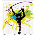 thumbnail image 3 of Ambesonne Gymnastics Shower Curtain, Dancing Girl Pattern, 69"Wx70"L, Multicolor, 3 of 3