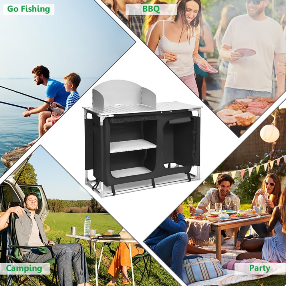 Aimee Lii Portable Camp Kitchen and Sink Table, Outdoor Camping table Aimee Lii Portable Camp Kitchen and Sink Table, Outdoor Camping table