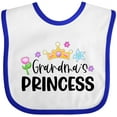 thumbnail image 3 of Inktastic Grandma's Princess Crown and Flowers Girls Baby Bib, 3 of 4