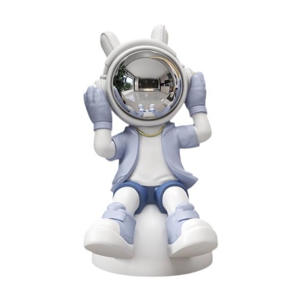 Figura de astronauta moderna, estatua compacta coleccionable, decoración del hogar. B