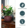 thumbnail image 3 of The HC Companies 12 Inch Atlas Sphere Planter, Round Plastic Plant Pot, Gray, 3 of 5