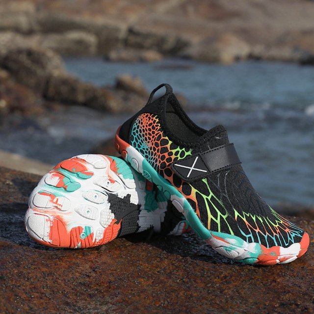 Chaussures d'Eau pour Enfants, Chaussures de Natation à Semelles Souples, Chaussures d'Eau