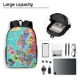 thumbnail image 4 of Disketp Cartoon Map Of Europe School Backpack, Lightweight Basic Middle School Bookbags 17 Inch Casual Daypack for Student College, Travel or Outdoor, 4 of 6