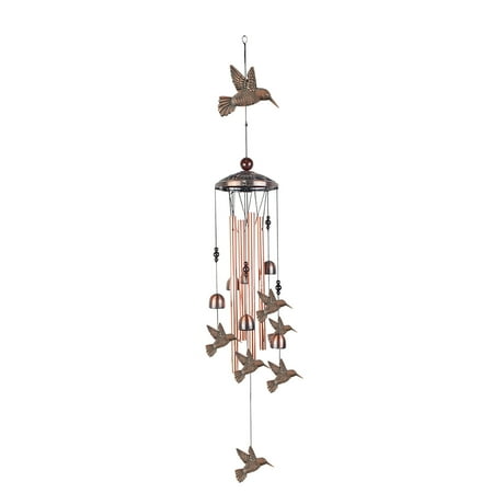 

NEGJ Wind Chime Wrought Iron Home Hummingbird Elephant Decoration Garden Vintage Pendant Decoration & Hangs Quiet Wind Chimes for outside Grief Wind Chimes