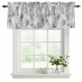 thumbnail image 2 of Grey Abstract Valances for Windows, Decorative Rod Pocket Window Valance Curtains, Modern Oil Painted Art Contemporary Short Curtain Drapes for Kitchen/Bathroom/Living Room, 2 Panels, 60" W x 18" L, 2 of 8
