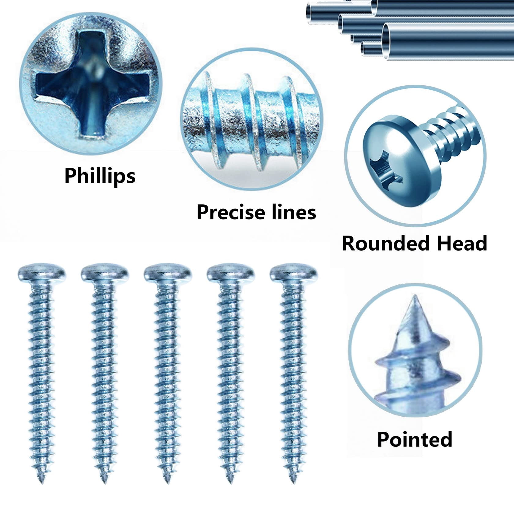 50Pcs #8 Self Drilling Metal Drywall Anchors and Screws kit, 25 Heavy Duty Hollow Sheetrock Anchors + 25 1-1/4'' Screw, No Pre Drill Hole Required - Hold 75lbs for Wall Hanging and Mounting